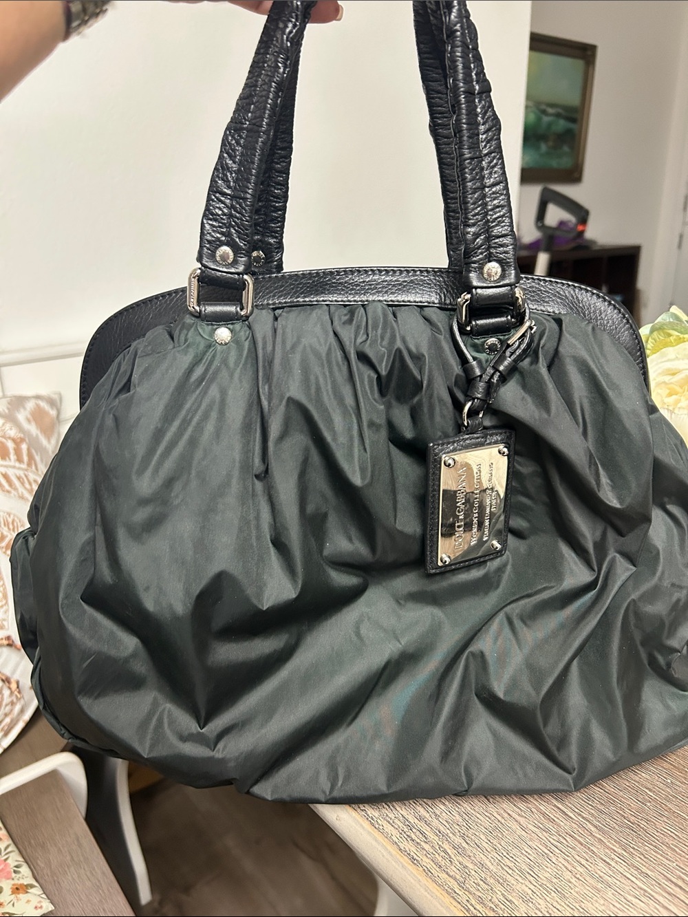 Dolce & Gabbana Miss Curly Shoulder Bag with Designer Plaque
